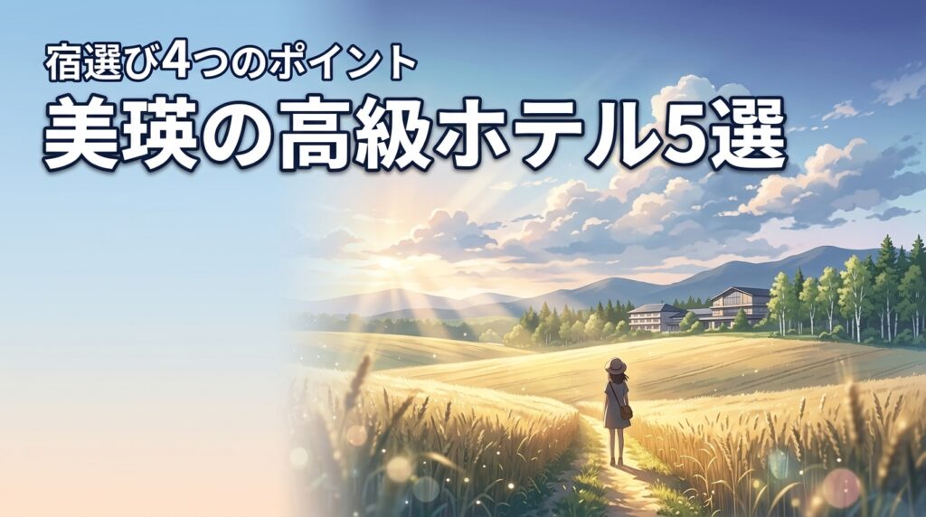 美瑛の高級ホテル5選！絶景と美食を堪能するための宿選び4つのポイント