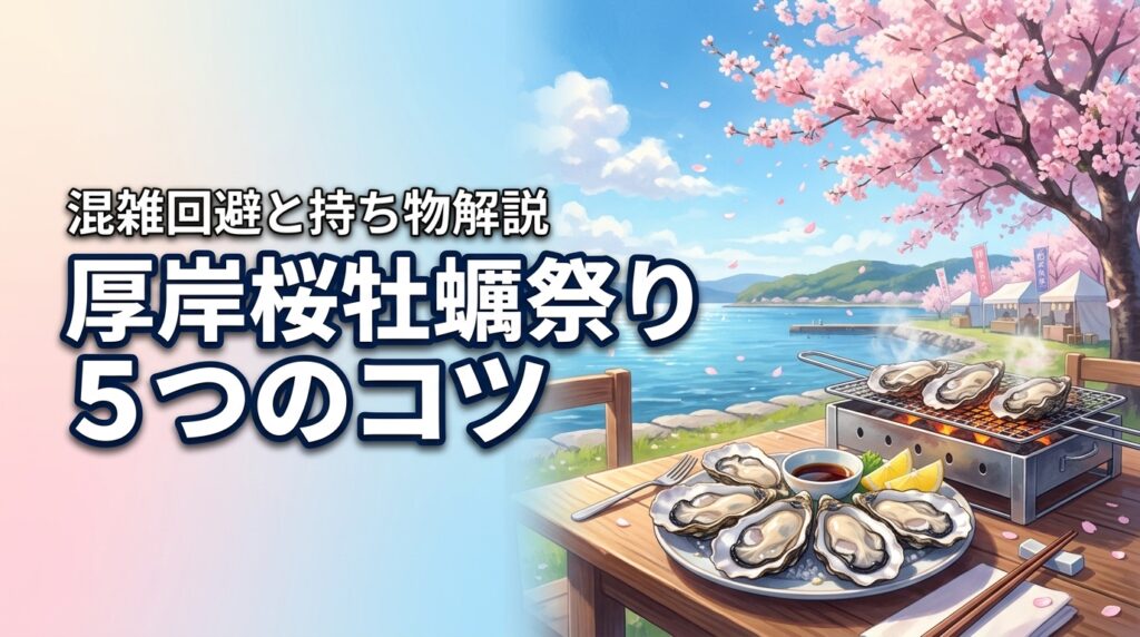 【2026年】厚岸桜牡蠣祭りを満喫する5つのコツ！混雑回避と持ち物解説
