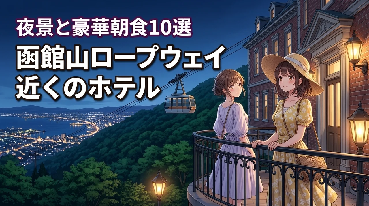 【10選】函館山ロープウェイ近くのホテル！夜景と豪華な朝食を楽しむ選び方