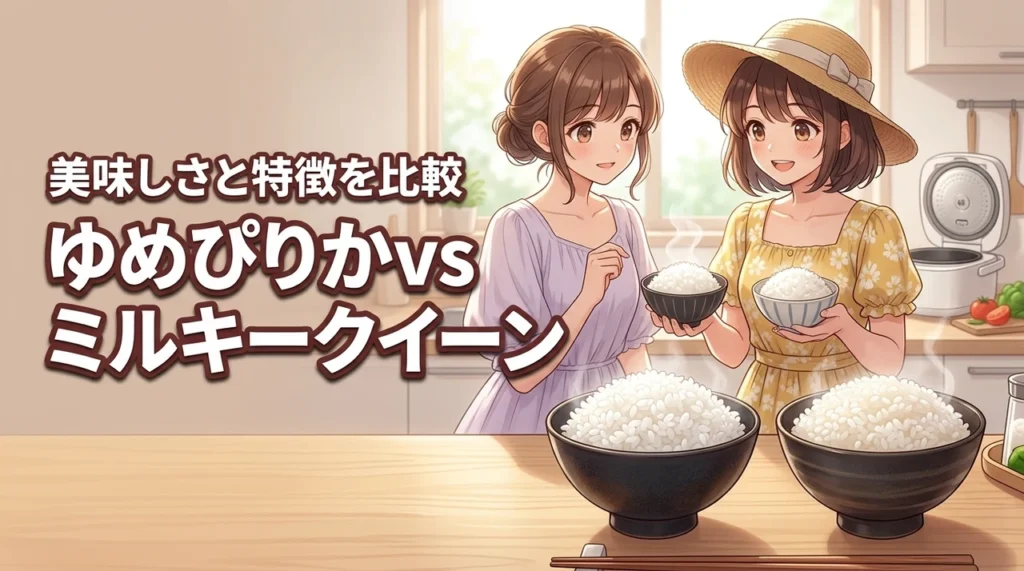 ゆめぴりかとミルキークイーンどっちが美味しい？お弁当に合うのはこっち！特徴比較